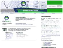 Tablet Screenshot of infoharvest.com
